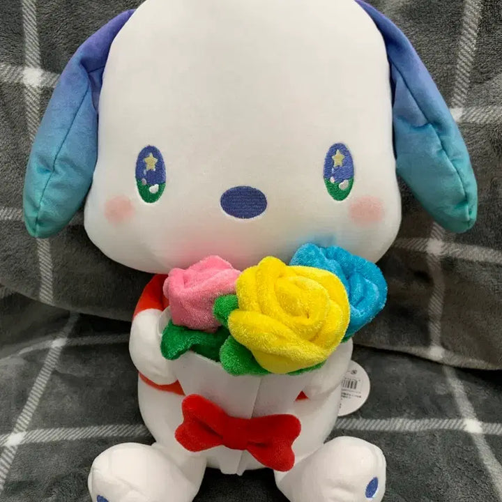 [BUNJANG] Sanrio Pochacco Twinkle Flower Bouquet Rare Plush Doll / 산리오 포차코 트윙클 플라워 꽃다발 희귀 레어 인형