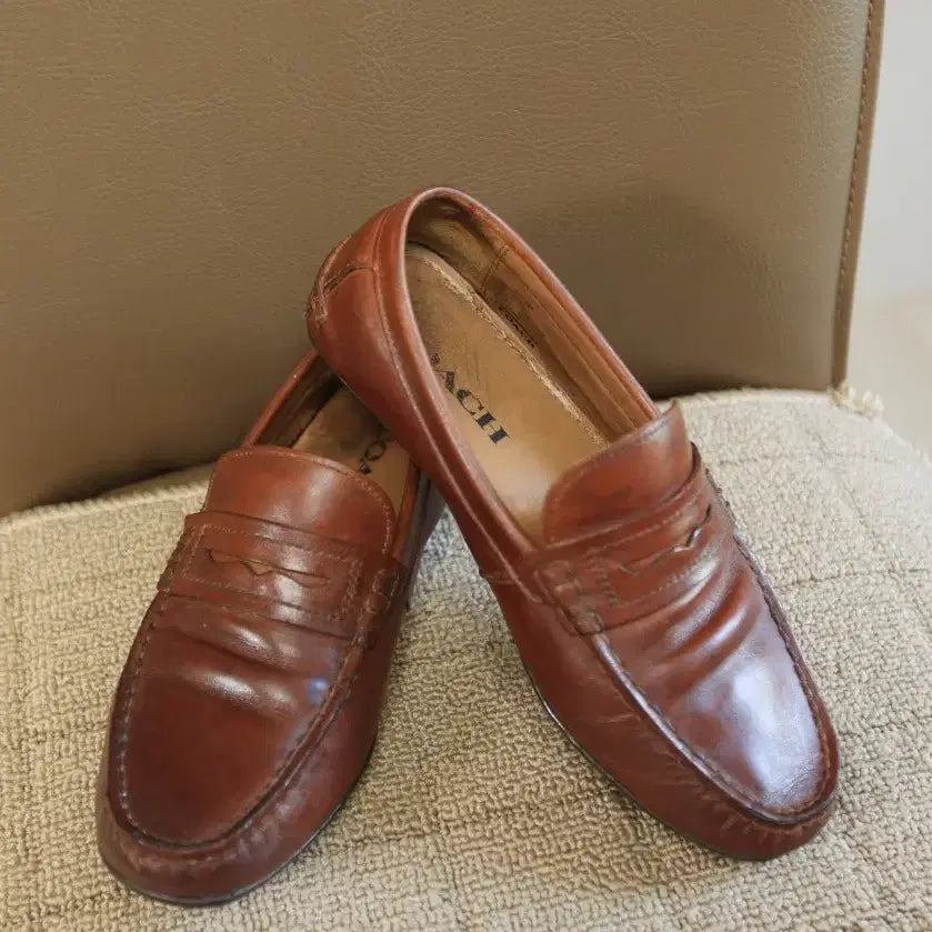 [BUNJANG] COACH Brown Leather Driving Loafers US 8D / 코치  브라운 가죽 드라이빙 로퍼255
