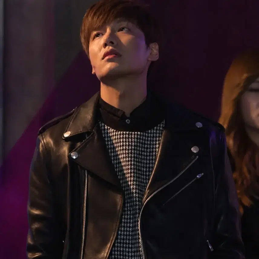 [BUNJANG] Lucky Chouette Minho Leather Jacket Unisex / 럭키슈에뜨 이민호 가죽 자켓 / 공용