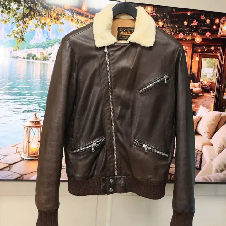 [BUNJANG] Barbed Italian Leather Jacket (Size M-L) / 이탈리아 가죽 전문 Barbed 레더 자켓