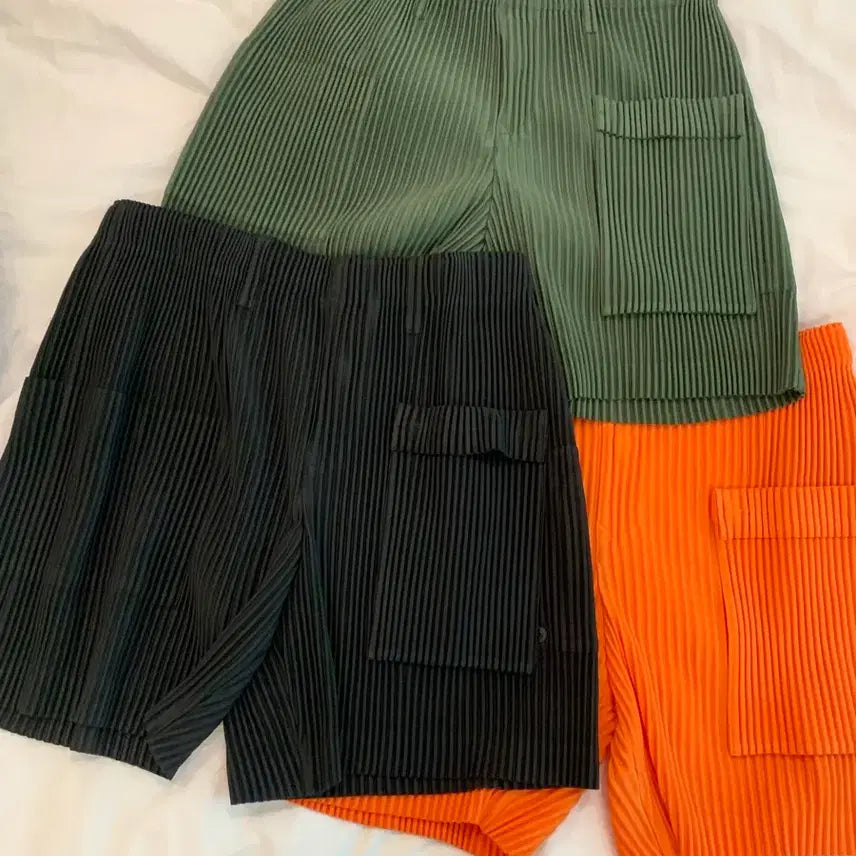 [BUNJANG] Homme Plissé ISSEY MIYAKE 26SS Shorts Green, Orange / 새상품)옴므플리세 26년 4월 숏츠 그린, 오렌지