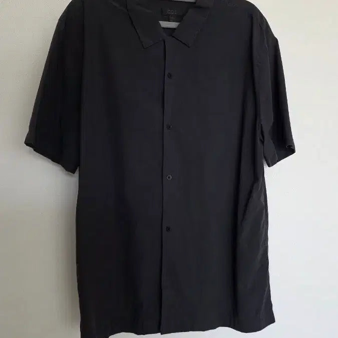 [BUNJANG] COS Black 100% Cotton Short Sleeve Shirt / COS 블랙 반팔 면100% 셔츠