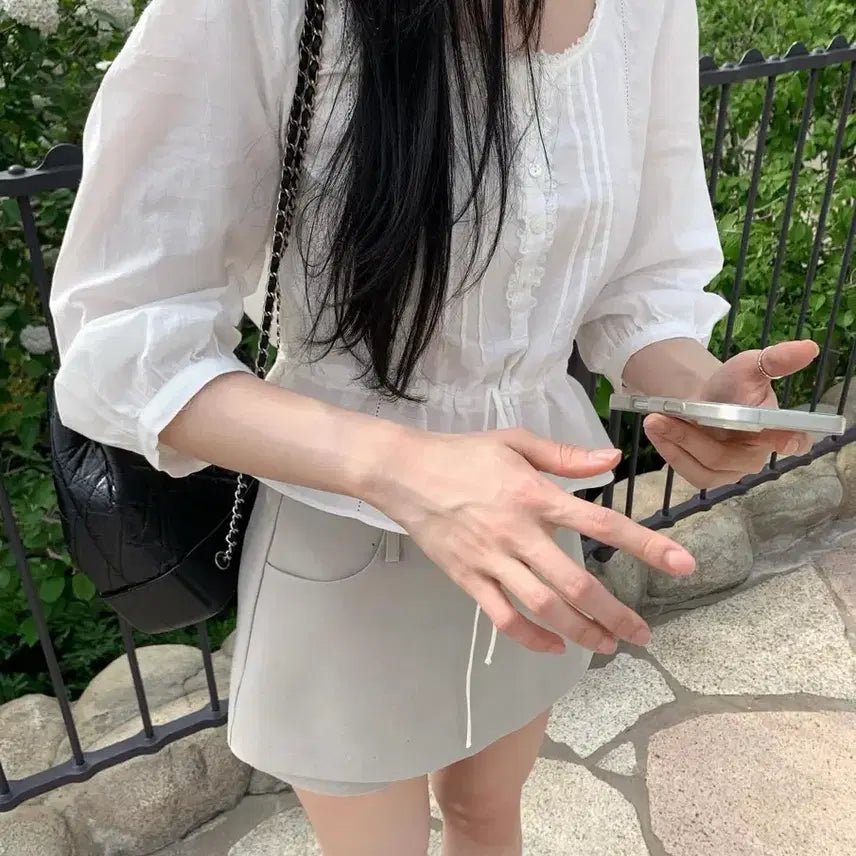 [BUNJANG] Liette Claudie Blouse Ivory / 리에뜨 클로디 블라우스 아이보리 새상품