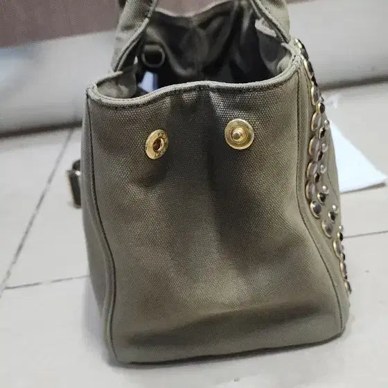 [BUNJANG] Prada Canapa Cubic Studded Canvas Bag / 프라다 카나파  캔버스백