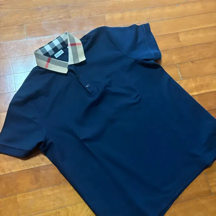 [BUNJANG] Burberry Cotton Polo T-Shirt Navy XXL / [XXL] 버버리 코튼 폴로티셔츠 네이비