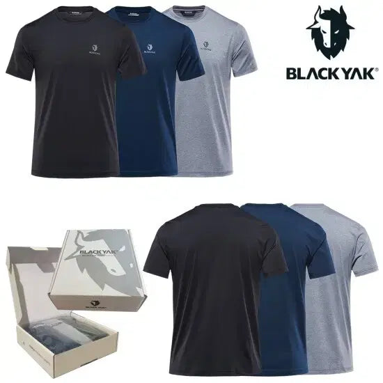 [BUNJANG] Blackyak Solid T-Shirt 3-Pack Set / 미개봉 최저가 정품 블랙야크 기능성 반팔 3종