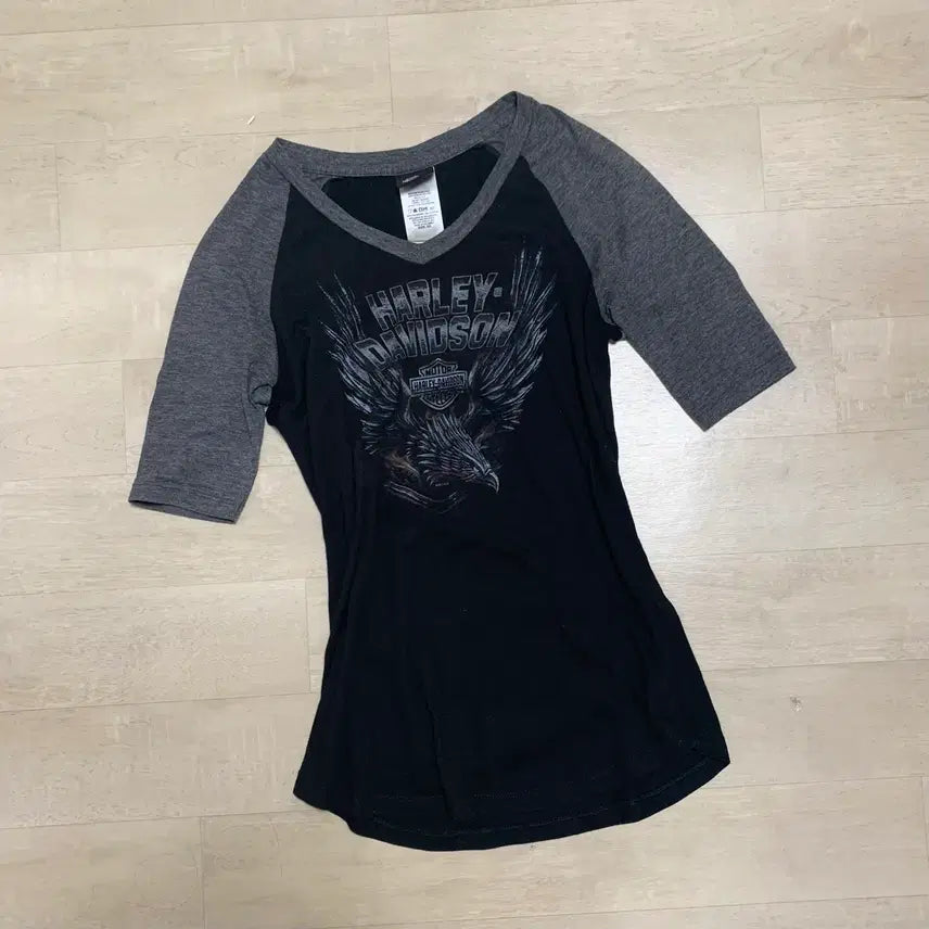 [BUNJANG] Harley-Davidson Fitted Short Sleeve T-Shirt / 할리데이비슨 딱붙 반팔