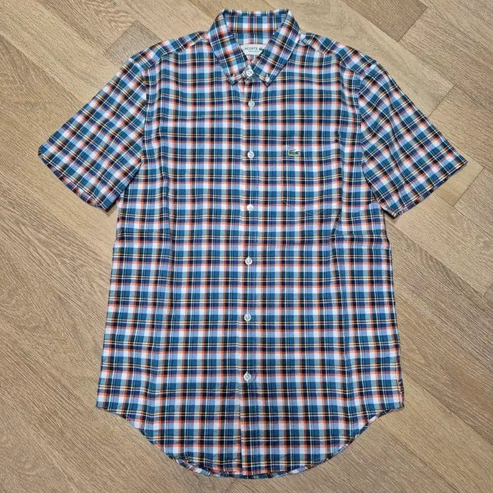[BUNJANG] Lacoste Short Sleeve Check Shirt / 라코스테 반팔 체크 셔츠