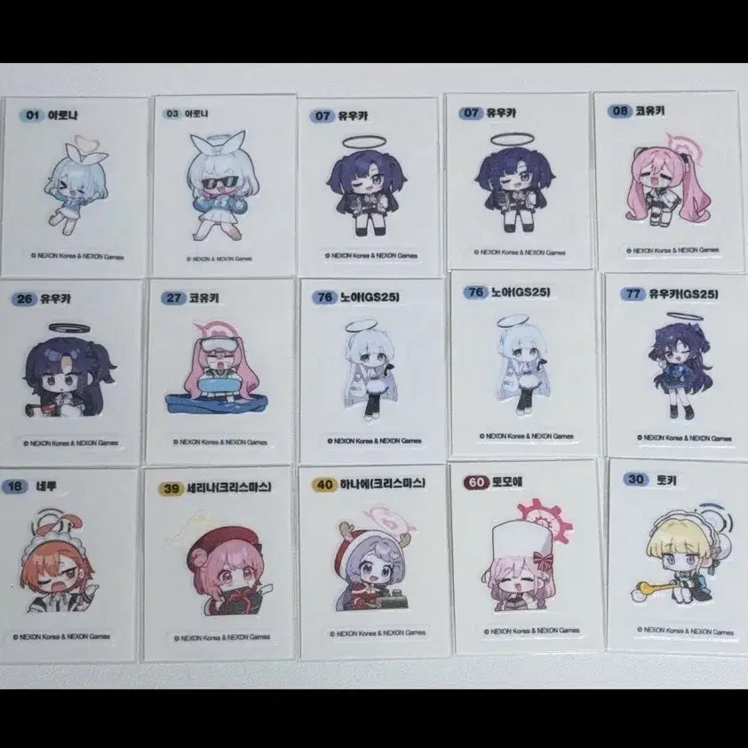[BUNJANG] Blue Archive Stick-and-Peel Seals (Ttibuseal) - Series 1 &amp; 2 / 블루아카이브 띠부씰 1차 2차
