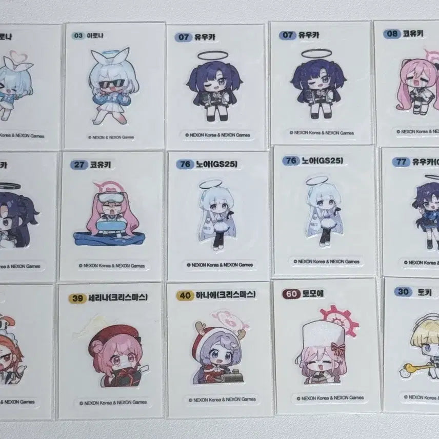 [BUNJANG] Blue Archive Stick-and-Peel Seals (Ttibuseal) - Series 1 &amp; 2 / 블루아카이브 띠부씰 1차 2차