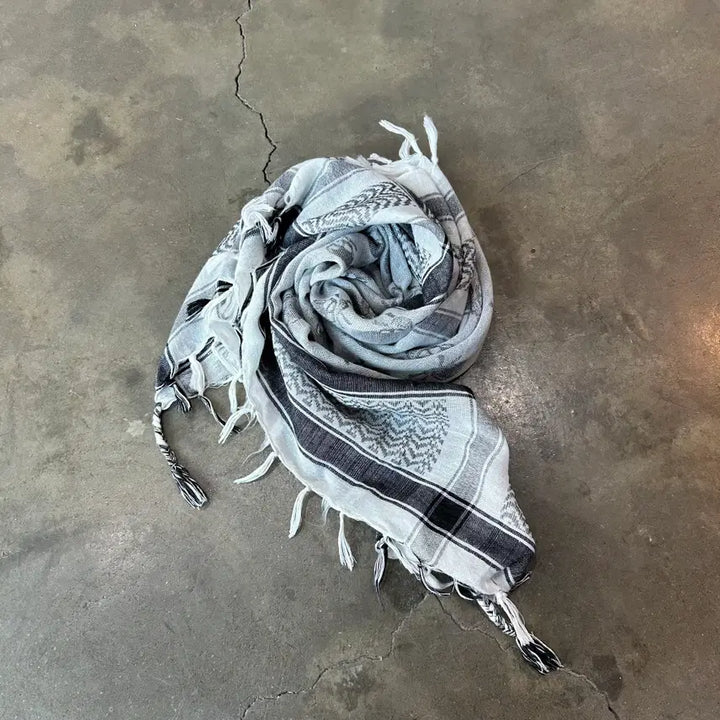 [BUNJANG] Skull Print Muffler Stole / 블랙 스컬프린트 머플러