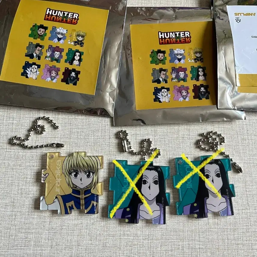 [BUNJANG] Hunter x Hunter Acrylic Puzzle Keychain Kurapika / 헌터x헌터 아크릴 퍼즐 키링 크라피카/이르미
