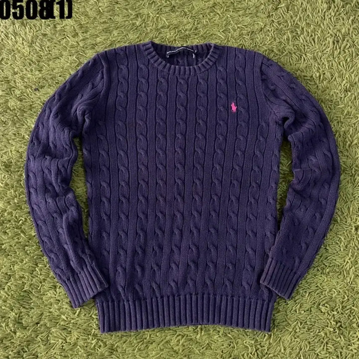 [BUNJANG] Polo Ralph Lauren Cable Knit Navy / 폴로 랄프로렌 케이블 니트 네이비