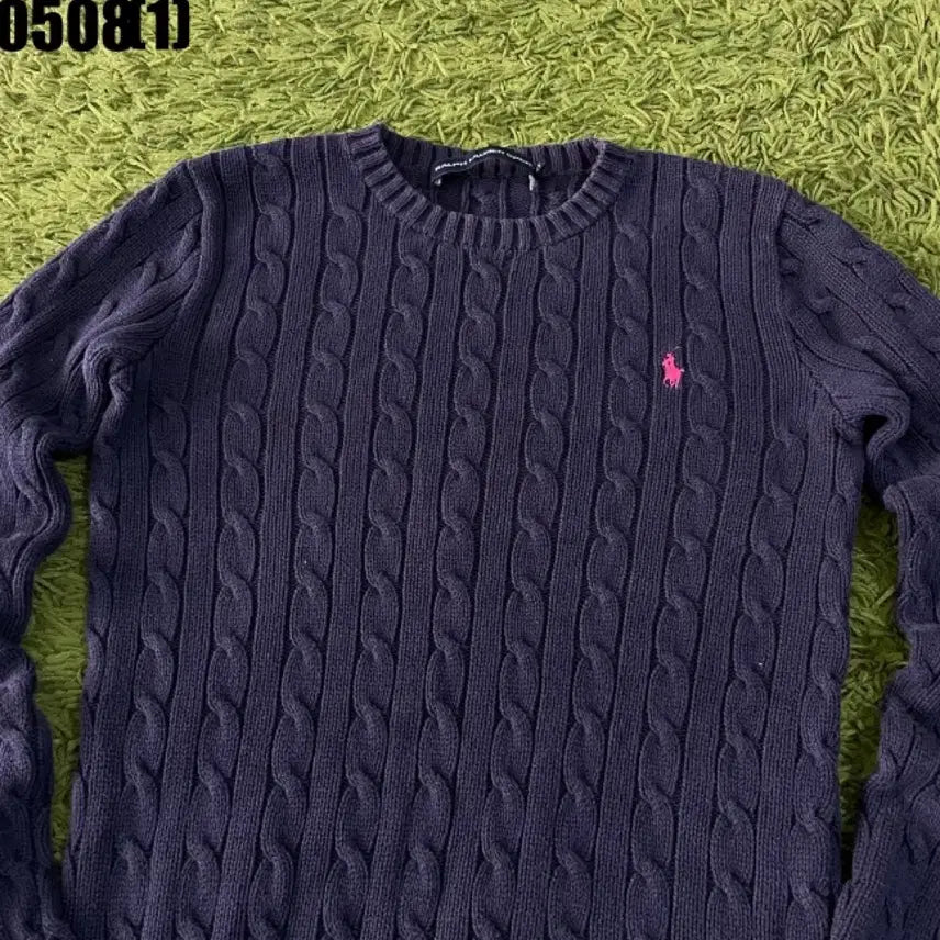 [BUNJANG] Polo Ralph Lauren Cable Knit Navy / 폴로 랄프로렌 케이블 니트 네이비