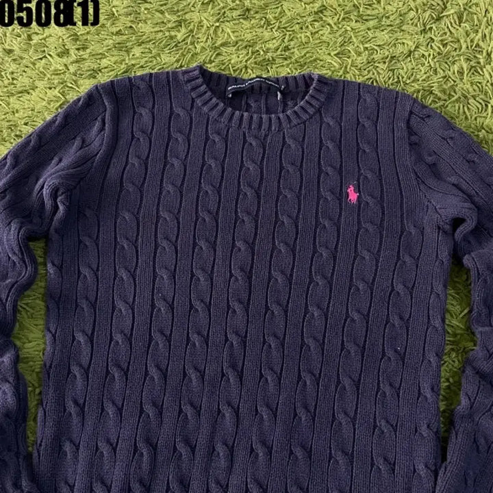 [BUNJANG] Polo Ralph Lauren Cable Knit Navy / 폴로 랄프로렌 케이블 니트 네이비