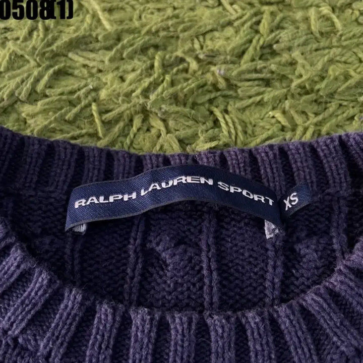 [BUNJANG] Polo Ralph Lauren Cable Knit Navy / 폴로 랄프로렌 케이블 니트 네이비