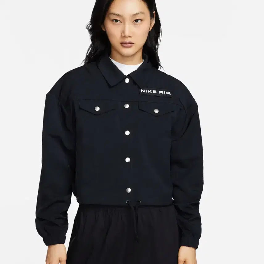 [BUNJANG] Nike Swoosh Crop Jacket / 나이키 스우시 크롭 자켓