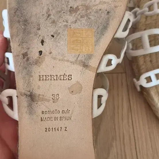 [BUNJANG] Hermes Espadrille Chain Slippers / 에르메스 체인 에스파드류 슬리퍼 38