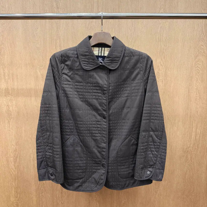 [BUNJANG] Burberry London Quilted Jacket Dark Grey / 버버리 런던 퀄팅 자켓 시그니처 노바체크 안감 디테일 클래식 다크그레이