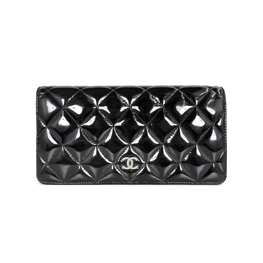 [BUNJANG] Chanel Classic Patent Long Wallet Khaki / 샤넬 A31509 클래식 페이던트 장지갑 카키 (17) W2GX20GK