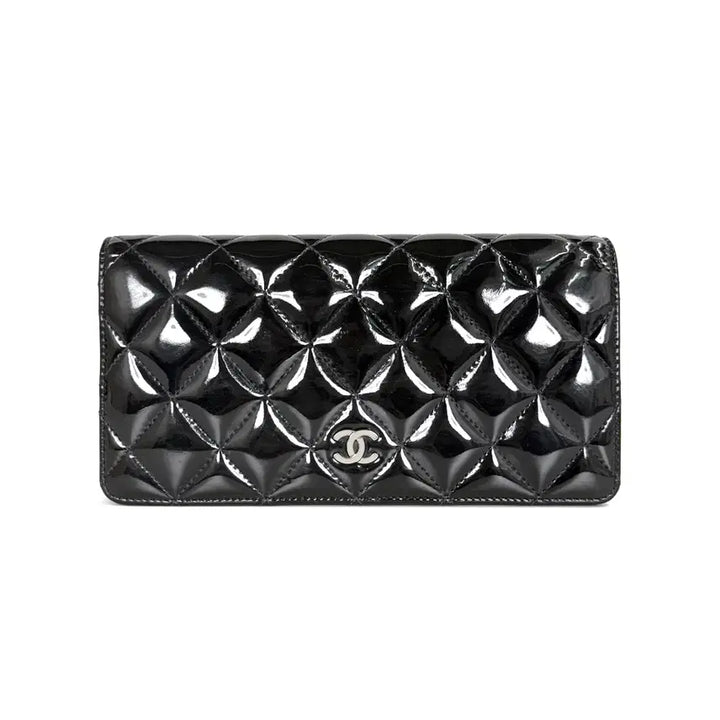 [BUNJANG] Chanel A31509 Classic Patent Long Wallet Khaki / 샤넬 A31509 클래식 페이던트 장지갑 카키 (17) W2GX20GK