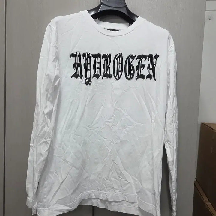 [BUNJANG] Hydrogen White Long Sleeve T-Shirt L / 하이드로겐 화이트 긴팔 티셔츠 L 105