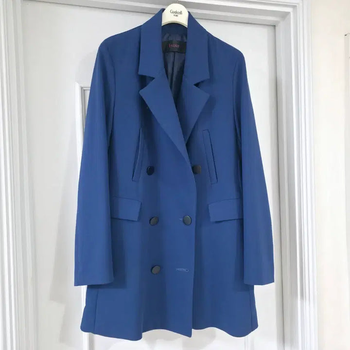 [BUNJANG] SOUP Blue Double Button Jacket / SOUP 블루 더블 버튼 자켓