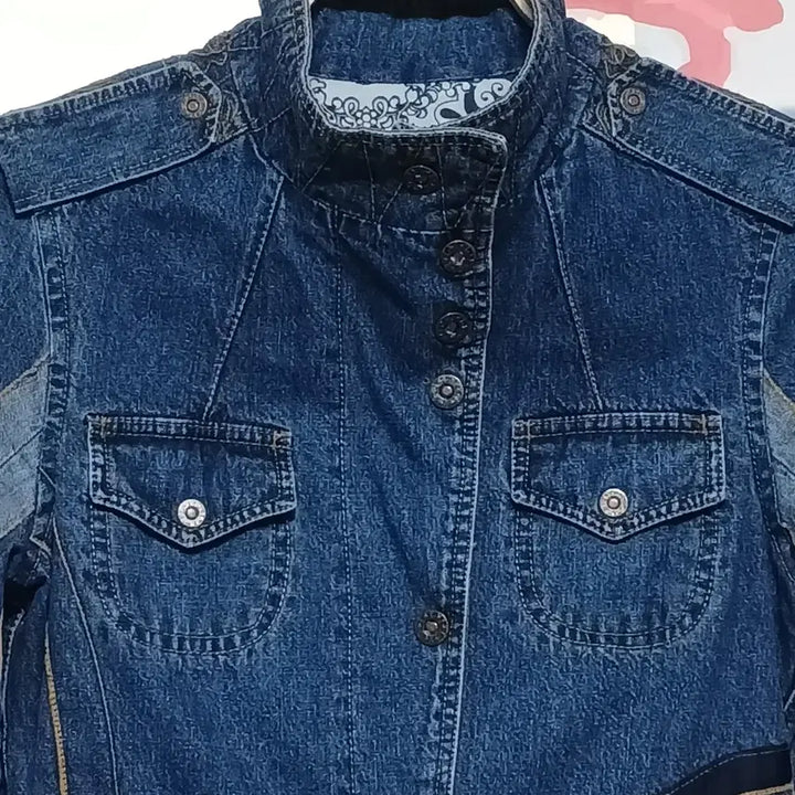 [BUNJANG] Oilily Embroidered Denim Jacket Blue / (38) 오일릴리 OILILY 데님 자수 청자켓