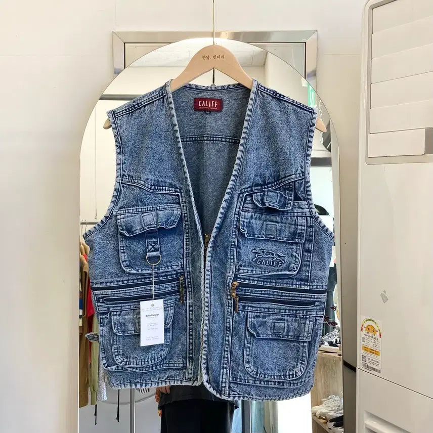 [BUNJANG] CALIFF Denim Work Vest XL / CALIFF 캘리프 데님 베스트 조끼 XL(105) Denim Vest