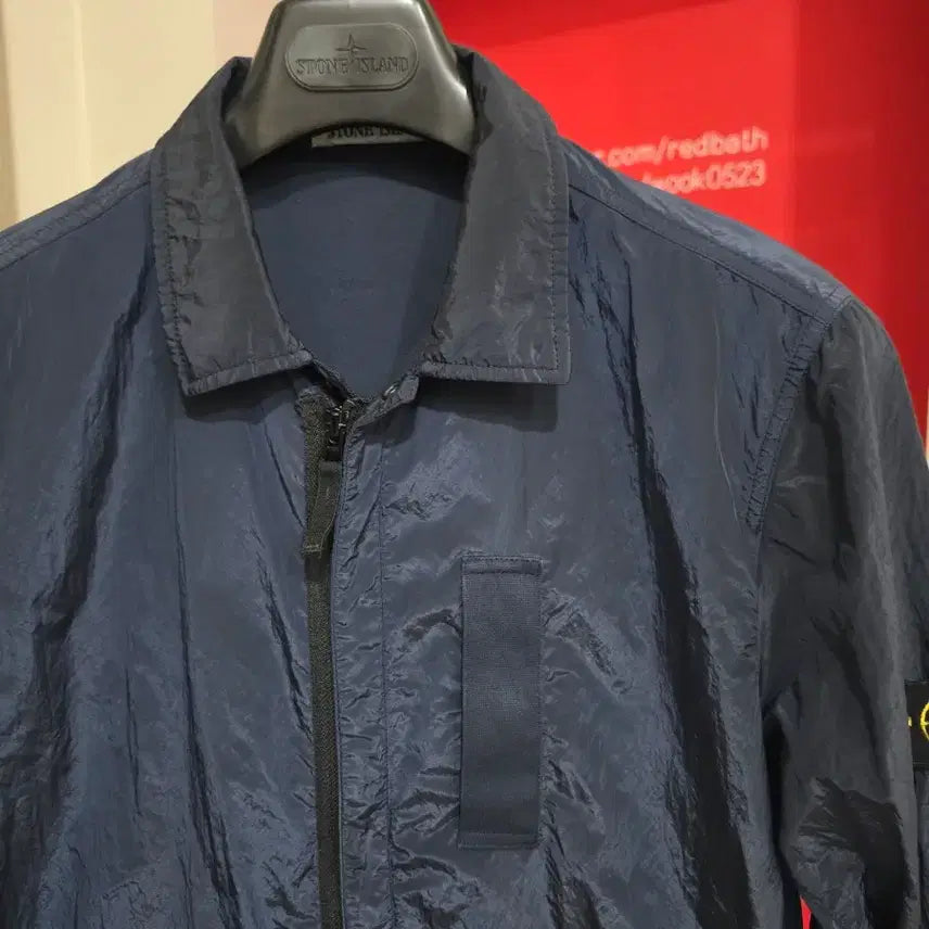 [BUNJANG] Stone Island Nylon Metal Overshirt Navy M / (매장정품) 스톤아일랜드 나일론 메탈 오버셔츠