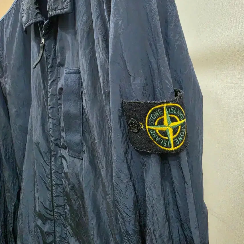 [BUNJANG] Stone Island Nylon Metal Overshirt Navy M / (매장정품) 스톤아일랜드 나일론 메탈 오버셔츠