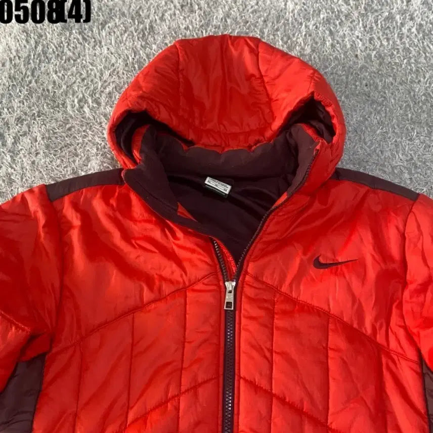 [BUNJANG] Nike Hooded Padded Jacket Red XL / 나이키 후드 패딩 자켓 레드 xl