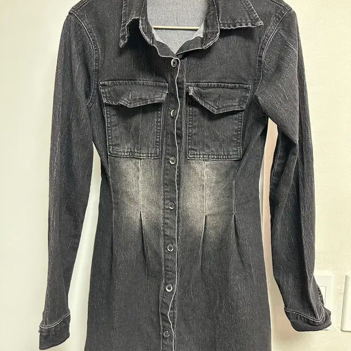 [BUNJANG] Black Denim Shirt Dress / 블랙 데님 셔츠 원피스 싸게 드려용!