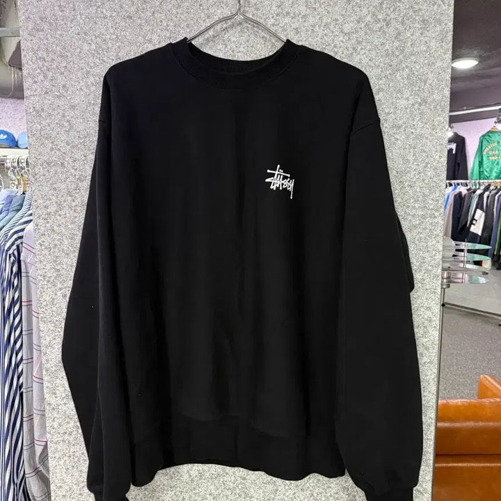 [BUNJANG] Stussy Big Logo Sweatshirt Black M / 스투시 빅로고 맨투맨 블랙 B4701