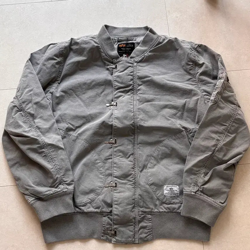[BUNJANG] Alpha Industries US Navy Deck Hooked Mod Jacket MA-1 Style Cotton Blend Aircraft Gray XL / 알파인더스트리 미해군 덱자켓 봄버 MA-1 XL