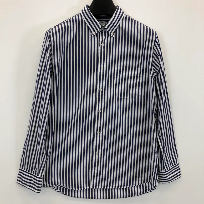 [BUNJANG] Uniqlo Button-Down Striped Shirt L / 유니클로 버튼다운 스트라이프셔츠 L