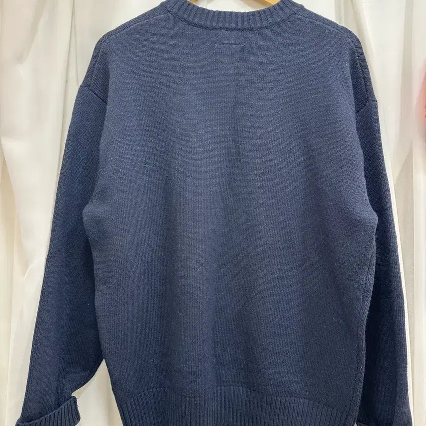[BUNJANG] Lee Big Logo Navy Knit Large / Lee 리 빅로고 네이비 니트