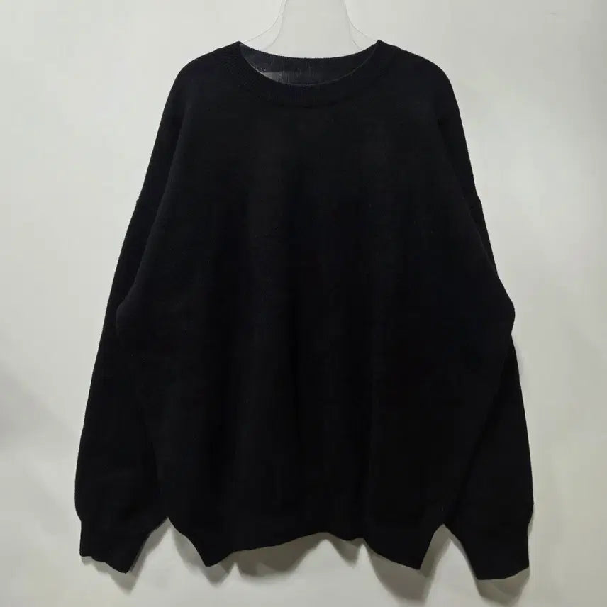 [BUNJANG] KONK Black Oversized Plain Sweatshirt / KONK 블랙 오버핏 무지 스웻 니트 맨투맨 26050811