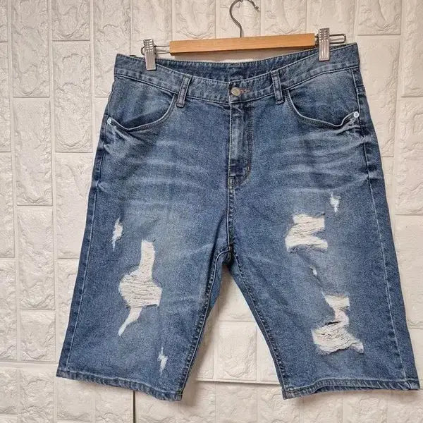 [BUNJANG] Bluestone Heineken Distressed Denim Shorts L / 블루스톤 하이네켄 디스트로이드 남자 여름용 남성 청반바지팬츠L