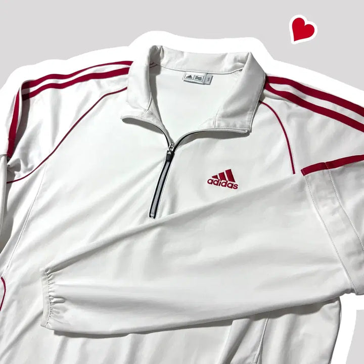 [BUNJANG] Adidas White/Red Anorak Windbreaker L / 아디다스 흰빨 아노락 윔업