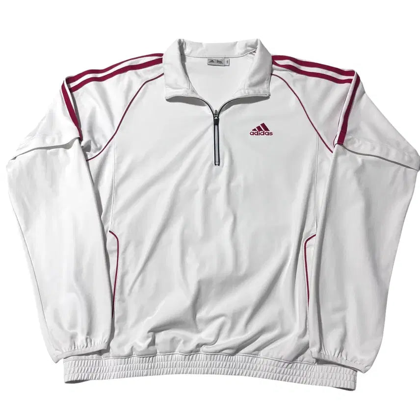 [BUNJANG] Adidas White/Red Anorak Windbreaker L / 아디다스 흰빨 아노락 윔업