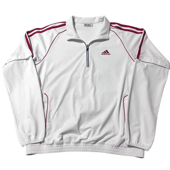 [BUNJANG] Adidas White/Red Anorak Windbreaker L / 아디다스 흰빨 아노락 윔업