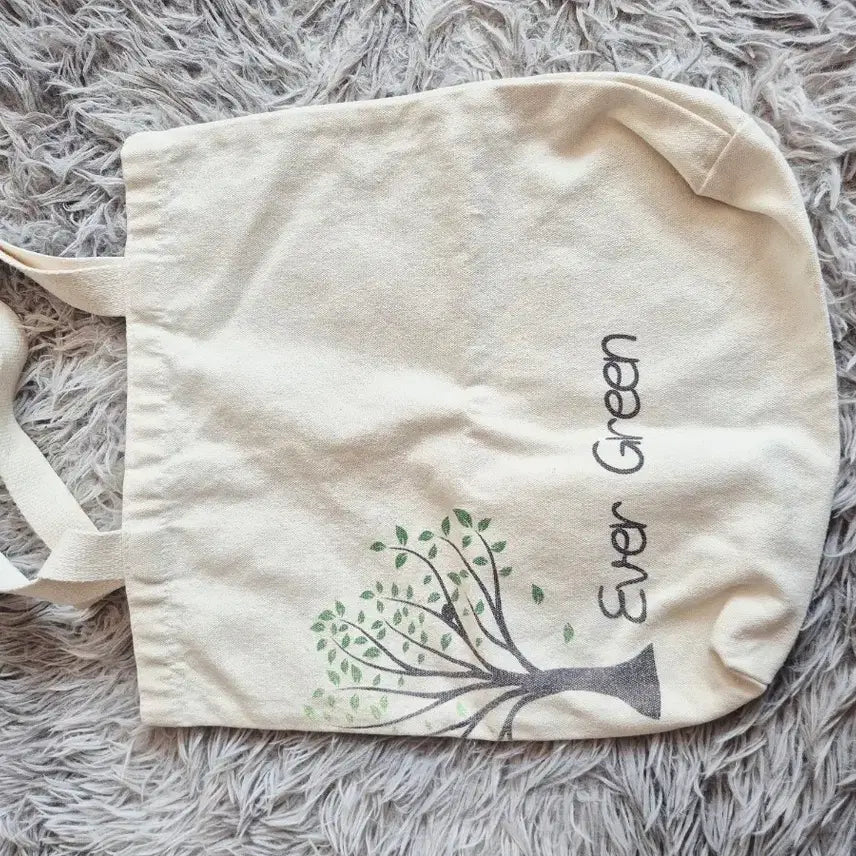 [BUNJANG] Ivory Canvas Eco Bag / 아이보리 에코백
