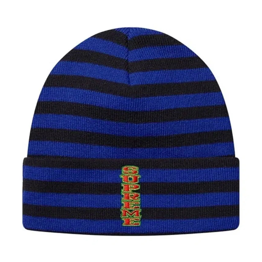 [BUNJANG] Supreme Vertical Logo Stripe Beanie / 위너 샤이니 몬스타엑스 Supreme 슈프림 버티컬 로고 스트라이프 비니