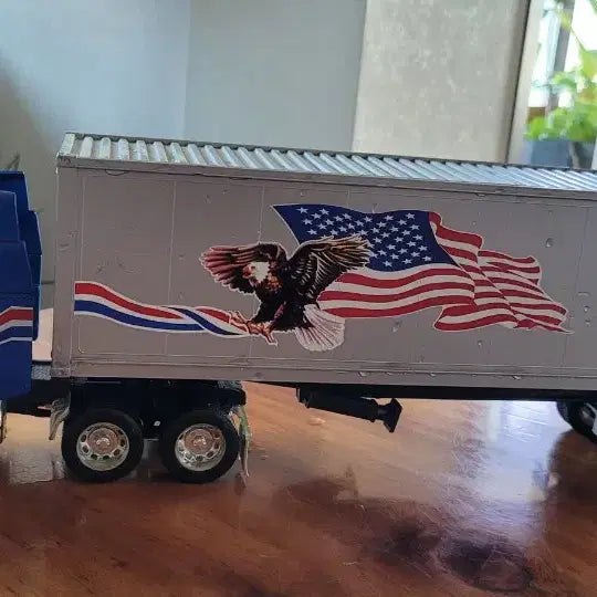 [BUNJANG] Cargo Trailer Model - Blue Truck / 카고 트레일러 완성품 모형