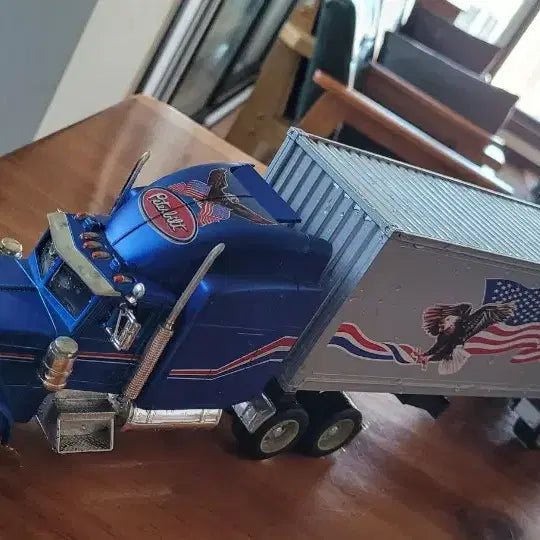 [BUNJANG] Cargo Trailer Model - Blue Truck / 카고 트레일러 완성품 모형