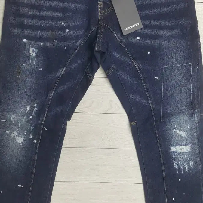 [BUNJANG] Dsquared2 Leather Patch Biker Jeans (Stretch) / 디스퀘어드2(사방스판) 가죽패치 바이커 30~31인치(No.235)새상품