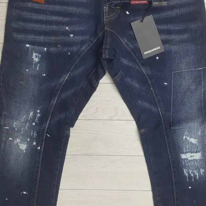 [BUNJANG] Dsquared2 Leather Patch Biker Jeans (Stretch) / 디스퀘어드2(사방스판) 가죽패치 바이커 30~31인치(No.235)새상품