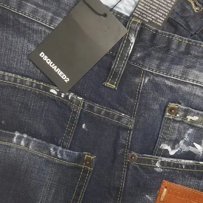 [BUNJANG] Dsquared2 Leather Patch Biker Jeans (Stretch) / 디스퀘어드2(사방스판) 가죽패치 바이커 30~31인치(No.235)새상품