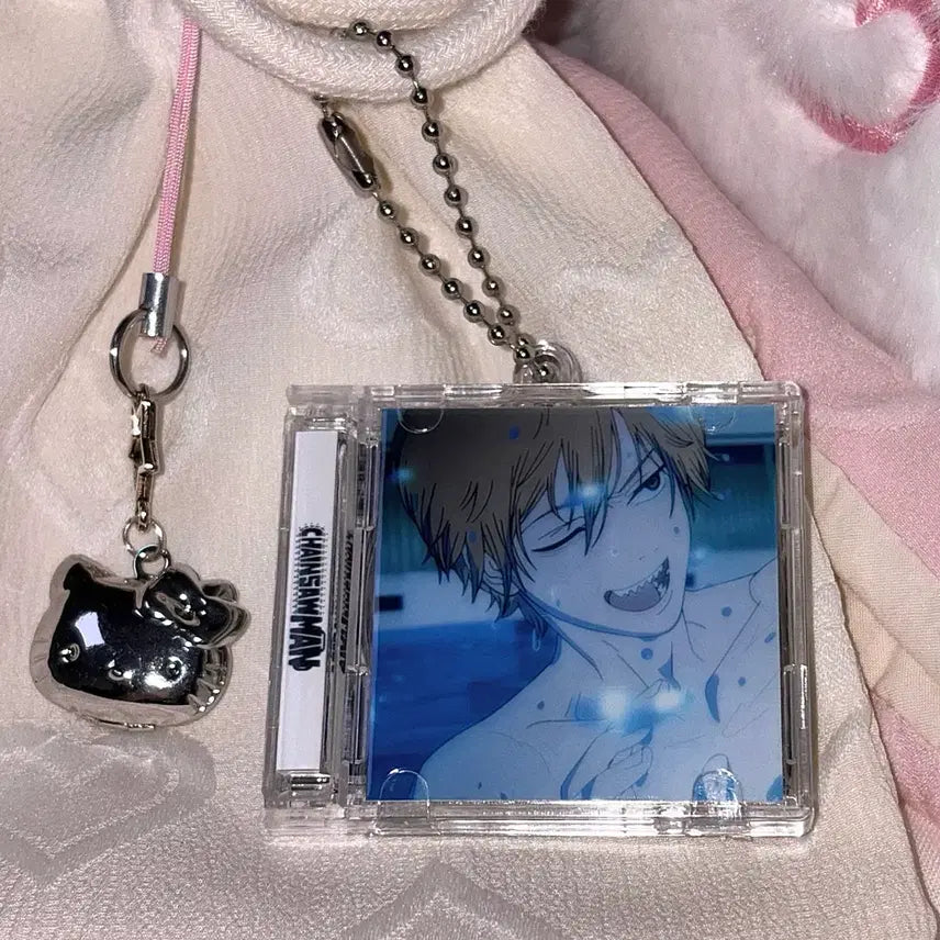 [BUNJANG] Chainsaw Man NFC Reze Arc Dengei Double-Sided Acrylic Keychain / [체인소 맨] NFC 레제편 덴지 양면 아크릴 CD 키링